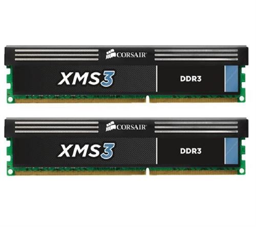 CORSAIR XMS3 - DDR3 - kit - 8 Go: 2 x 4 Go - DIMM 240 broches - 1600 MHz / PC3-12800 - CL9 - 1.65 V - mémoire sans tampon - non ECC