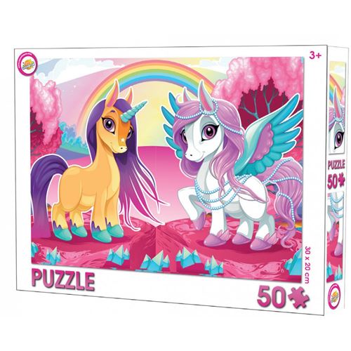 Toy Universe - Puzzle Pour Enfant Image Licorne - 50 Pièces