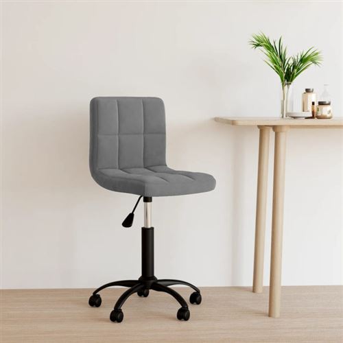 Vidaxl Gris Chaise Pivotante De Bureau - Image 3