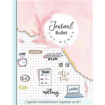 Bullet Journal Narratik intemporel pré-rempli - 150 pages - 21,6 x 27,9 cm - 1
