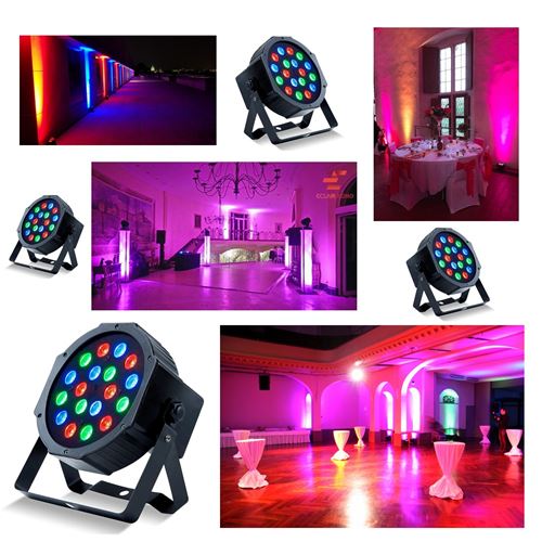 Projecteur LED pivotant multicolore pour soirée — anime la fête .com