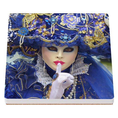 Masque Arlequin Carnaval Bleu