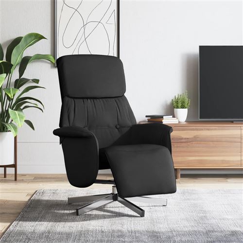 VIDAXL - Fauteuil Inclinable - Repose-pieds - Noir - Image 3
