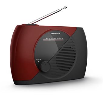 Radio FM portable - RT353 - rouge et noire - 1