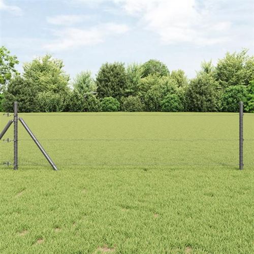 Vidaxl Gris Clôture Hexagonale 25 X 0,6 M Pvc - Image 3