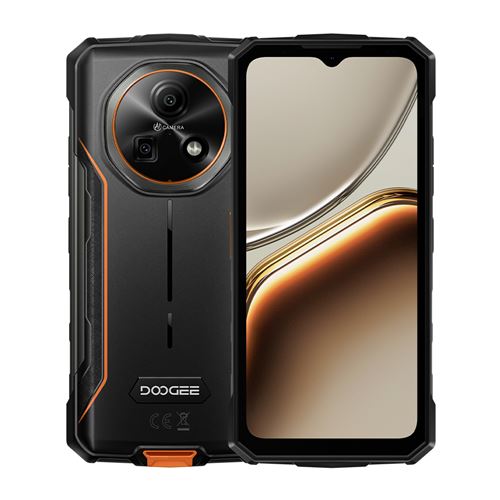 Smartphone DOOGEE Fire 7 - 5.6 , 16Go 256Go, 13000mAh,64MP+16MP,Empreinte digitale,NFC,Dual SIM 5G Téléphone Portable -389g-Orange