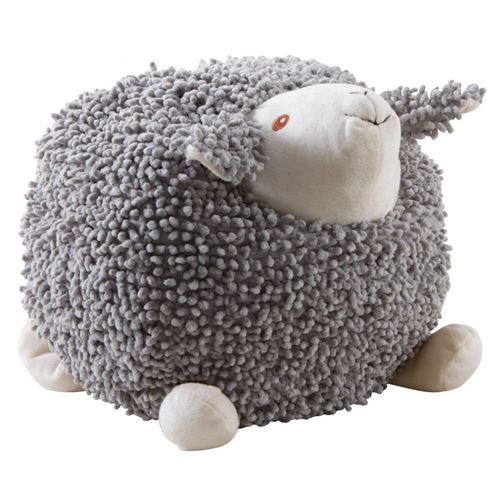 Aubry Gaspard - Mouton en coton gris Shaggy 30 cm
