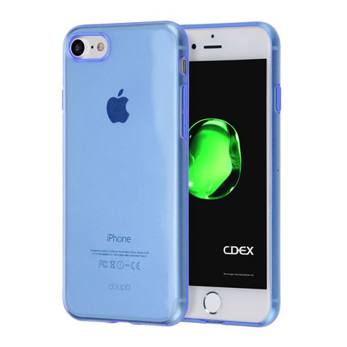 doupi UltraSlim AllClear Case iPhone 8 / 7 (4,7 pouces) ultra mince et ultra léger Bumper Cover Housse de Protection, bleu