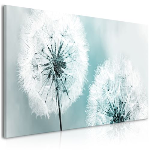 Paris Prix - Tableau Imprimé fluffy Dandelions Blue Wide 45x100cm