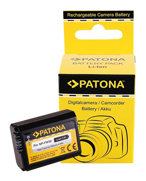 Batterie pour SONY NP-FW50, NEX.3, NEX.3C, NEX.5, NEX.5A