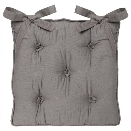 Galette de chaise - L 40 cm x l 40 cm - Gris