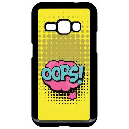 Coque Samsung Galaxy J1 2016 Modèle J1 2016 Oops Fond Jaune