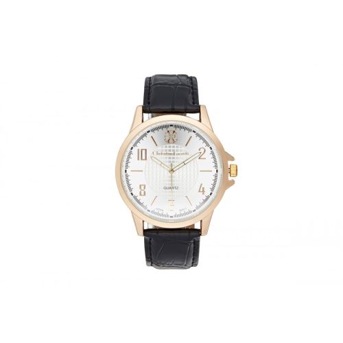 Montre Homme CXL à Quartz Cadran Argenté 44 mm Et Bracelet Noir En PU CXLS18004