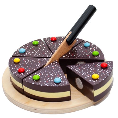 Gâteau au chocolat avec set de découpe