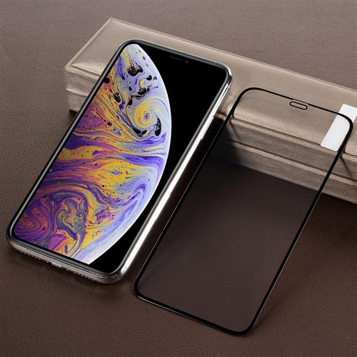 Protecteur écran en verre trempé soie couverture complète noir pour votre Apple iPhone XR