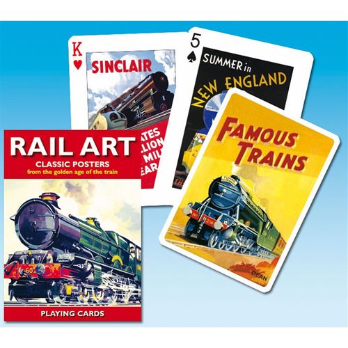 PIATNIK Jeu de 55 cartes RAIL ART Multicolore