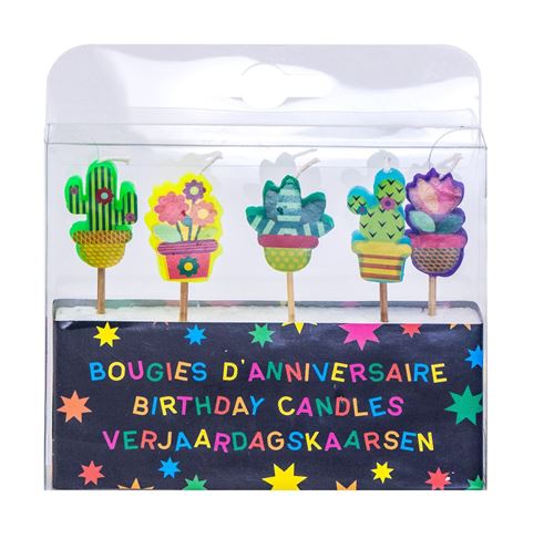 Bougies d'anniversaire décorative Cactus