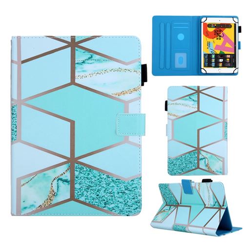 Etui en PU impression de motifs universelle avec porte-cartes grain de pierre pour votre Tablet 8 pouces