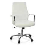 Chaise de bureau Fauteuil de direction TEWA simili cuir blanc hjh OFFICE Chaise de bureau Fauteuil de direction TEWA simili cuir blanc hjh OFFICE