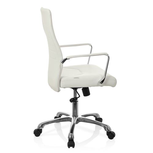 Chaise de bureau Fauteuil de direction TEWA simili cuir blanc hjh OFFICE Chaise de bureau Fauteuil de direction TEWA simili cuir blanc hjh OFFICE