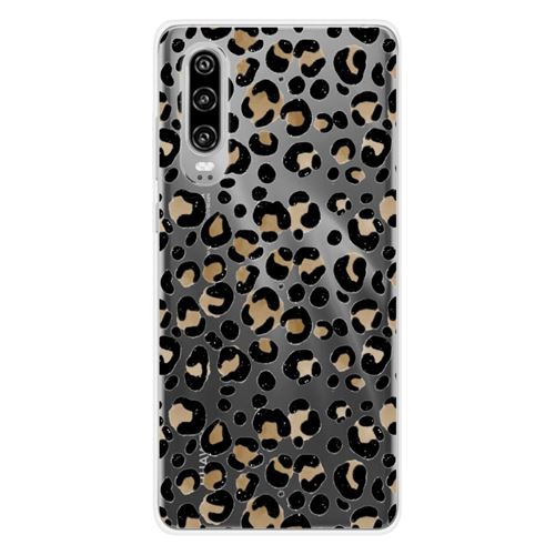 Coque en silicone imprimée compatible Huawei P30 Léopard