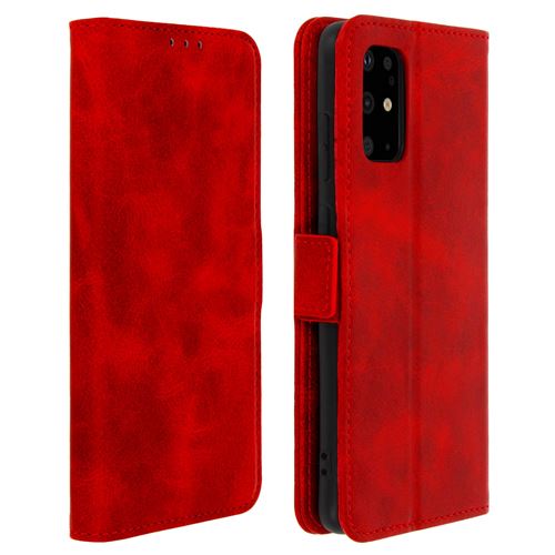 Housse pour Samsung Galaxy S20 Plus avec Porte-cartes Fonction Support Rouge