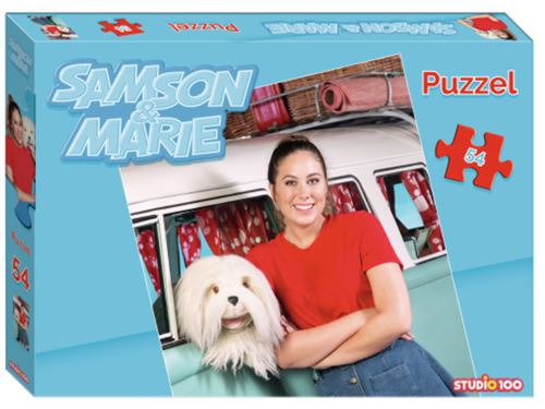 Studio 100 puzzle Samson & Marie en carton bleu 54 pièces