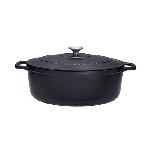 Chasseur Noir Cocotte Ovale 31 Cm Interieur - Fonte Émaillée - Image 1