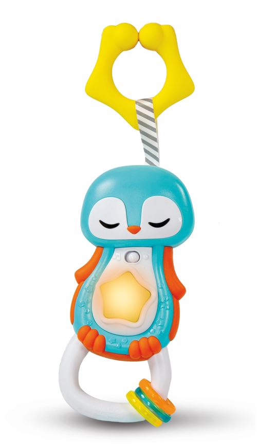 Clementoni hochet pingouin bleu 22 cm
