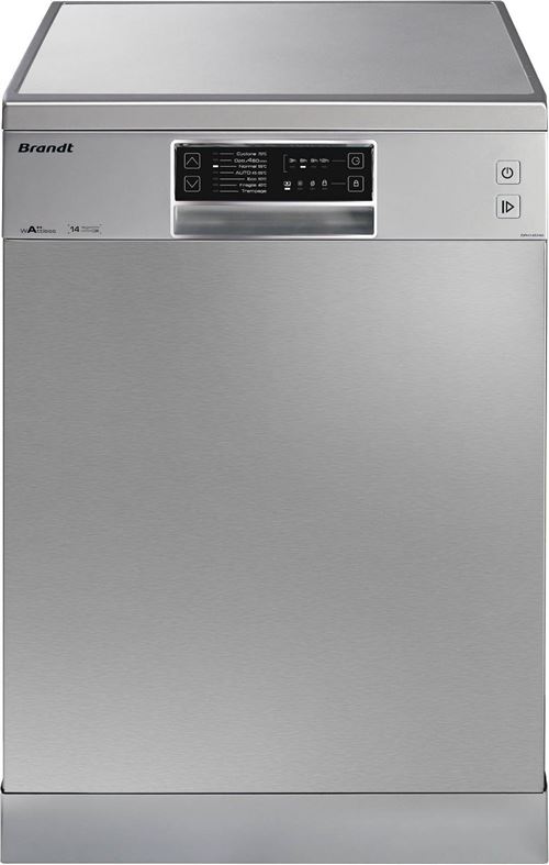 Brandt Dfh14524x - Lave-vaisselle - Pose Libre - Largeur : 59.8 Cm - Profondeur : 60 Cm - Hauteur : 84.5 Cm - Argent