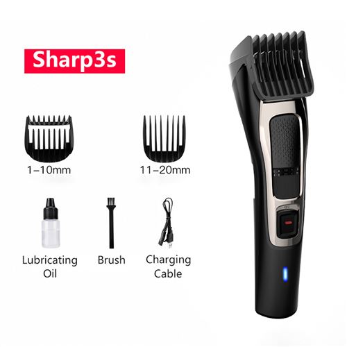 Tondeuse à cheveux ENCHEN Sharp 3S à 4 limite peignses , USB rechargeable sans fil avec ,45*170mm-Noir