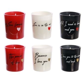 Dites Le Avec Des Mots - Coffret 6 bougies mots d'amour