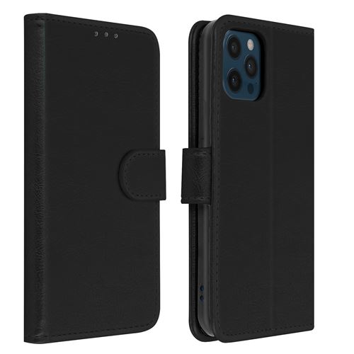 Avizar Étui pour iPhone 12 Pro Max Folio Intégrale Porte-carte Fonction Support Noir