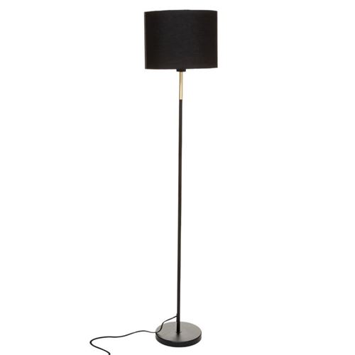 Lampadaire droit Jule noir et doré Atmosphera - Noir