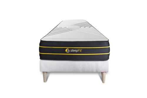 Sleepfit Blanc Ensemble 90X200 Matelas Ultra + Sommier Kit