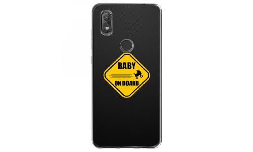 Coque souple pour Wiko View 2 avec impression Motifs Baby On Board
