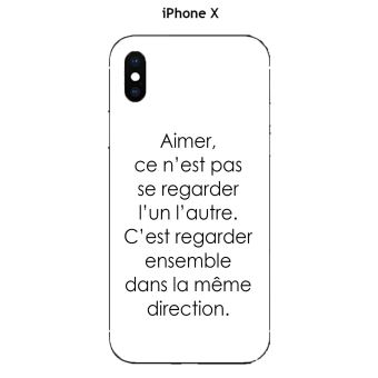 Onozo Coque Tpu Gel Souple Apple Iphone X Design Citation Aimer Ce N Est Pas Texte Noir Fond Blanc Etui Pour Telephone Mobile Achat Prix Fnac