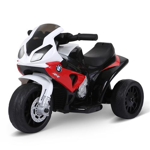 Moto électrique pour enfants 3 roues 6 V 2,5 Km/h effets lumineux et sonores rouge BMW S1000 RR