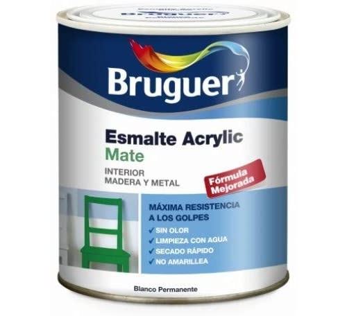 Bruguer 5069889-vernis Mat acrylique Blanc satin permanent
