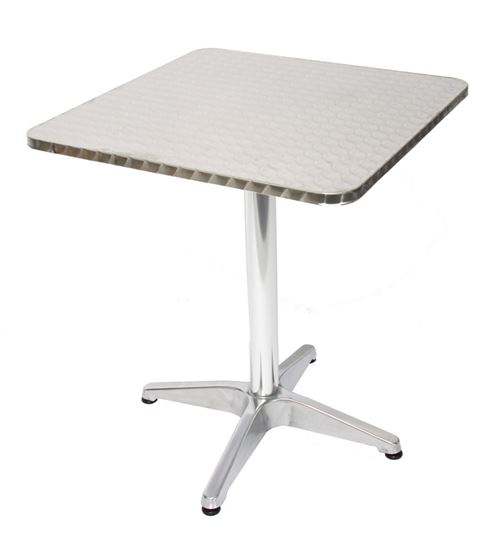 10x table de bistro M28, set de tables de jardin, rectangulaire, 60cm