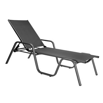 Bain De Soleil Empilable Coloris Anthracite Anthracite En Aluminium Dim 202 X 70cm Pegane Mobilier De Jardin Achat Prix Fnac