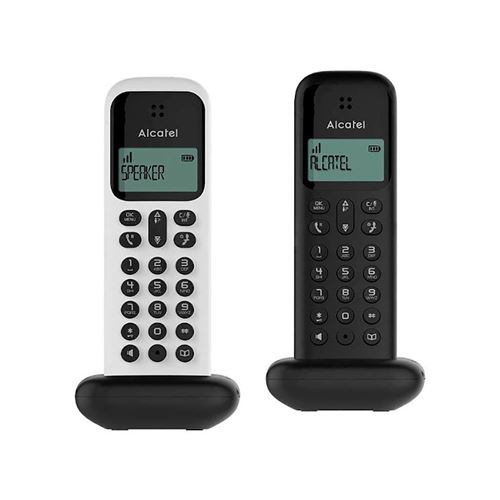 ALCATEL D285 Duo Blanc ET Noir: Telephone sans Fil avec Combine SUPPLÉMENTAIRE Mains Libres