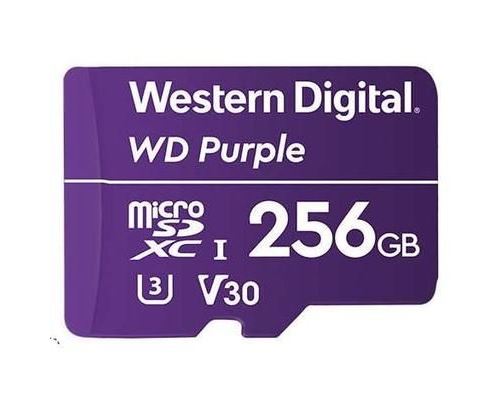 WESTERN DIGITAL Carte microSDXC WD Purple WDD256G1P0A - 256 Go - Class 10/UHS-III (U3) - 100 Mo/s en Lecture - 60 Mo/s