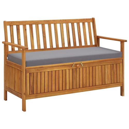 Chunhe Banc de rangement de jardin 120 cm Bois d'acacia solide AB310276