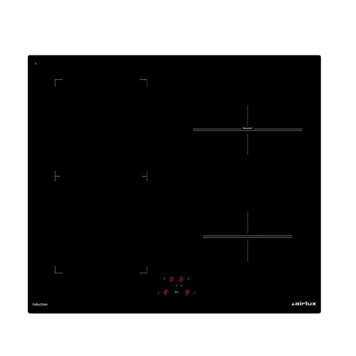 Airlux ATIB64BK - Table de cuisson à induction - 4 plaques de cuisson - Niche - largeur : 56 cm - profondeur : 49 cm - noir