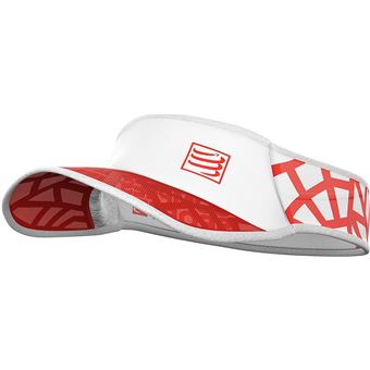 Compressport visière Siderweb Ultralight 61 cm polyester rouge/blanc - 1