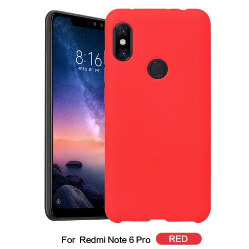 Coque en TPU doux et soyeux rouge pour votre Xiaomi Redmi Note 6 Pro