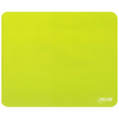 Tapis de souris InLine® antimicrobien ultra-mince 220x180x0,4mm vert (tendance jaune)