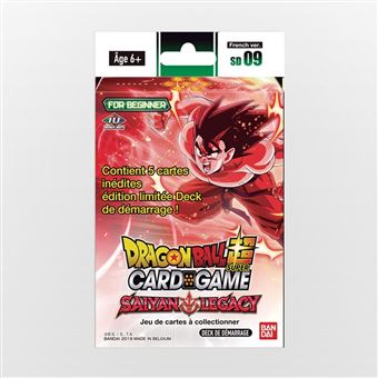 Jeu de cartes Dragon Ball JCC Starter 09 The Saiyan Legacy