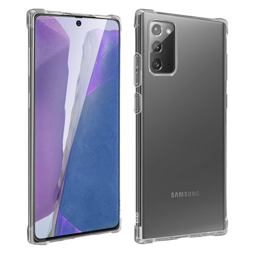Avizar Pack Protection pour Samsung Galaxy Note 20 Coque Souple + Film Verre Trempé 9H Transparent